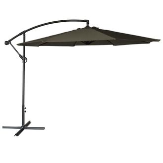 Happy Garden Sombrilla exc&eacute;ntrica redonda 3m de acero y tela color gris