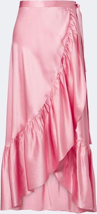 Eres Conversion silk satin midi skirt