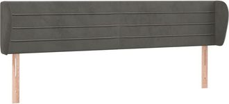 vidaXL Cabecero De Terciopelo Gris Oscuro 163x23x78/88 Cm Vidaxl