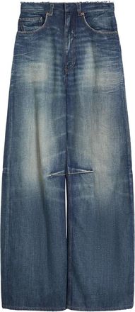 Maison Margiela Jeans, Dames, Blauw, W28, Stijlvolle Broeken voor Vrouwen