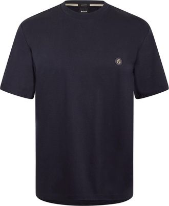HUGO BOSS Mens Hbb C Taut Minimalist Design T-Shirt in Dark Blue - Size Medium