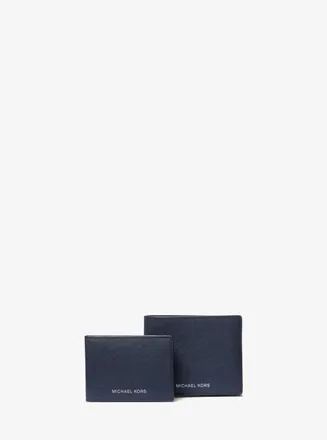 Michael Kors Varick Saffiano Leather Billfold Wallet With Passcase
