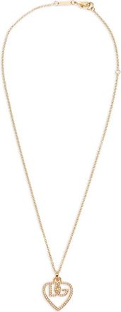 Dolce & Gabbana Strass Logo Necklace - Dames - Kettingen - Geel - ONE Size - Accessoires