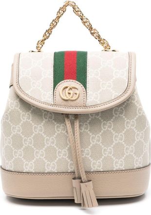 Gucci mini Ophidia backpack - women - Calf Leather/Canvas - One Size - Neutrals