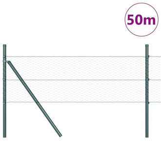 Berkfield Home Hexagon Fence Green 0.8x50 m Steel