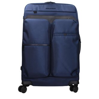 Piquadro Uomos Trolley In Tessuto Blu