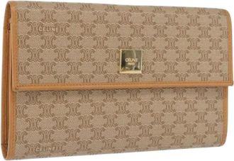 Celine Pre-owned Lange Portemonnee - Dames - Vintage Accessoires - Beige - ONE Size - Leer - Vintage