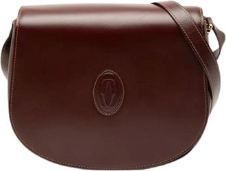 Cartier Pre-owned Cross Body Bags, female, Brown, Size: ONE SIZE Pre-owned Leather Crossbody Bag