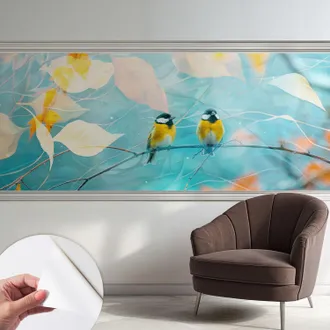 Tulup Fotomurale Adesivo Stickers - Per Camera Da Letto - Per Corridoio - Decorazione Casa Moderna Uccelli Primaverili 250x104 Cm
