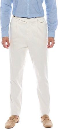Brunello Cucinelli Off-White Pleated Tailored Trousers, Brand Size 50 (US Size 34)