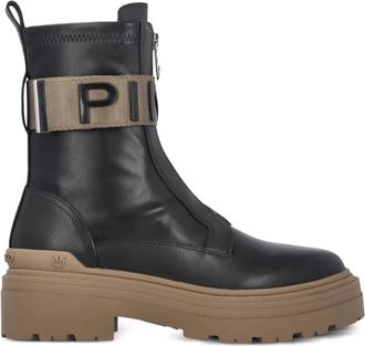Pinko MIA 13 Enkellaarsjes - Dames - Enkellaarsjes - Zwart - 39 EU - Leer - Schoenen