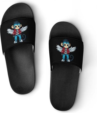 Generic Flying Cute Monkey Unisex Beach Slippers & Pool Slides Anti-Slip House Shoes for Home Outdoor
