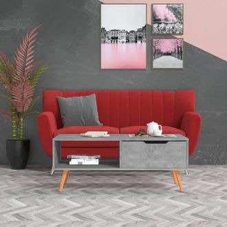 vidaXL Vidaxl - Mueble De Tv Madera De Ingenier&iacute;a Gris Hormig&oacute;n 100x49,5x43 Cm