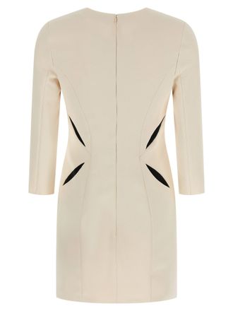 Elisabetta Franchi Cut-Out Cr&ecirc;pe Dress - Cream