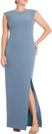 Camilyn Beth Lana Sheath Gown In Ocean Blue