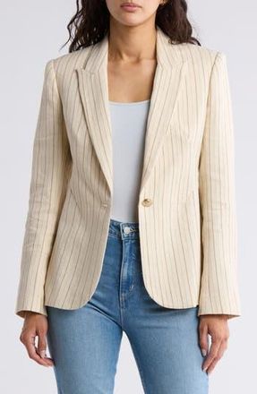 L'agence Clementine Blazer Jacket in Bone/Ivory Stripe at Nordstrom Rack, Size 18 (Similar To 18W-20W)