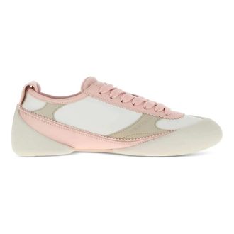 Alexander McQueen Alexander McQueen, Sneakers, female, Multicolor, Size: 8 US White Sneakers with Fabric and Leather