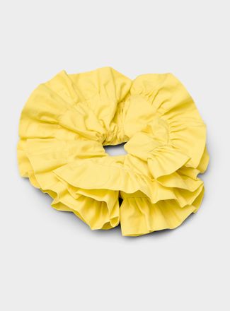Simons Womens Very large monochrome ruffled scrunchie