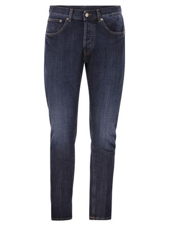 Dondup Dian Cotton Denim Jeans With Used Blue Wash