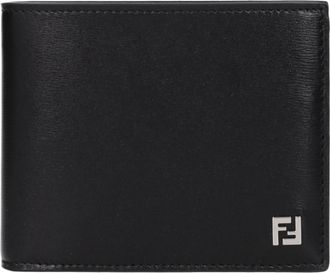 Fendi Uomos Portafoglio in pelle nera