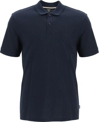 HUGO BOSS Poloshirt van katoen - Heren - Polos - Blauw - L - Katoen - Tops