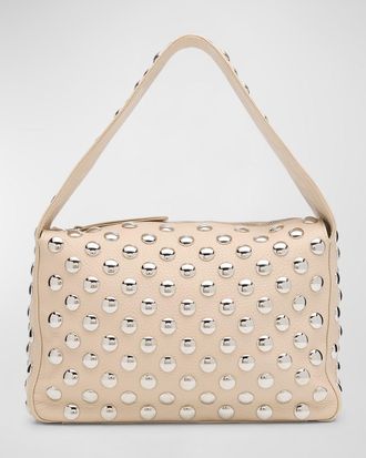 Khaite Elena Studded Leather Shoulder Bag