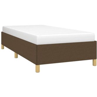 vidaXL Estructura De Cama Sin Colch&oacute;n Tela Marr&oacute;n Oscuro 100x200 Cm Vidaxl