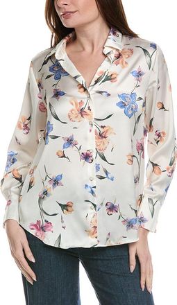 Alberta Ferretti Philosophy Woven Flowy Satin Top
