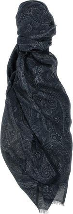 Etro Black Paisley scarf