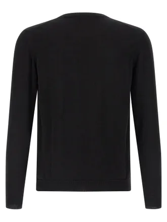 Zanone Cotton Crewneck Sweater - Black