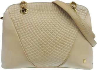 Bally Pre-owned Shoulder Bags, female, Beige, Size: ONE SIZE Pre-owned Leather Shoulder Bag