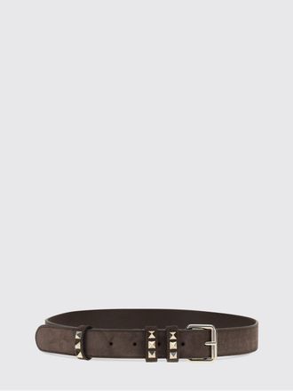 Valentino Garavani Rockstud Suede Leather Belt with Pin Buckle
