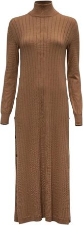Loro Piana Lange Jurk - Dames - Jurken - Bruin - Maat: 2XS