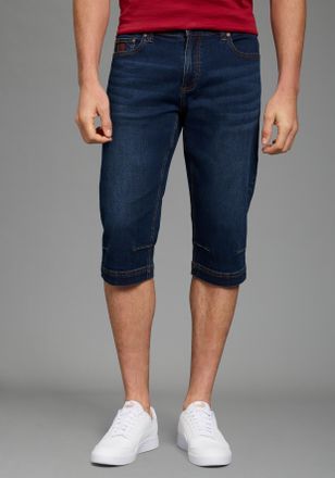 Bruno Banani Jeansbermudas BRUNO BANANI, Herren, Gr. 29, L&auml;nge 32, dunkelblau, Denim/Jeans, Obermaterial: 98% Baumwolle, 2% Elasthan, unifarben, straight fit knieb