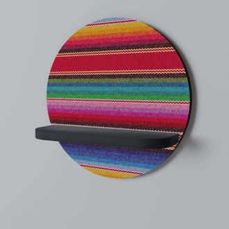 OEM Estante Redondo &Eacute;tnico Mexicano Negro