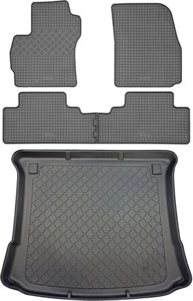 OEM Mazda 5 Iii Van (5 Puertas) De Octubre De 2010 A 2015: Juego De Alfombrillas De Goma Para Coche + Alfombrilla Para Maletero