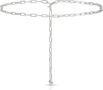 Ettika Paper Clip Waist Chain in Silver at Nordstrom