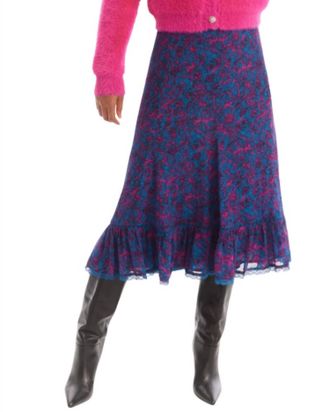 Allison New York Lottie Midi Skirt In Botanical Swirl