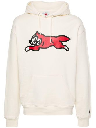 Icecream Running Dog Popover cotton hoodie - Neutrals