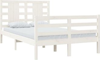 vidaXL Bed Frame without Mattress White 120x200 cm Solid Wood Pine Vidaxl