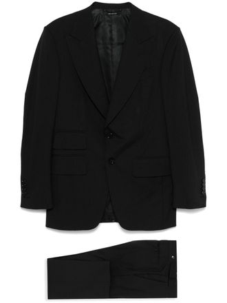 Tom Ford single-breasted suit - men - Cupro/Cotton/Wool/Viscose/Modal - 48 - Black