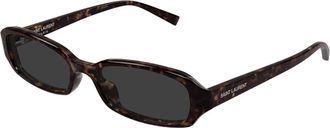 Saint Laurent Erin Zonnebril - unisex - Accessoires - Bruin - Maat: 52 MM Nylon