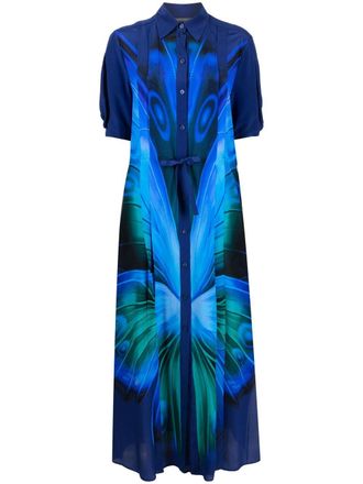 Alberta Ferretti Chemisier con stampa - Blu