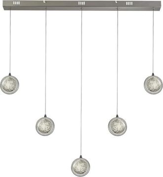 Searchlight Led Hängelampe Quartz 88 x 150 cm mit Straßsteinen und Glas besetzt - höhenverstellbar