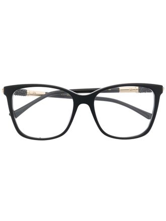 Jimmy Choo Eyewear Ali square frame glasses - women - Acetate - 54 - Black