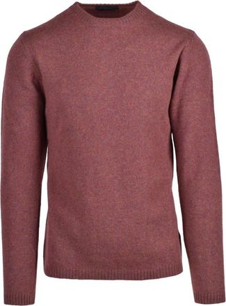 Daniele Fiesoli Pullover met ronde hals - Heren - Ronde hals truien - Rood - L - Wol - Truien & Vesten