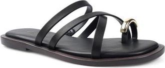 Artisan by Zigi Berlinn Slide Sandal in Black Leather at Nordstrom, Size 10