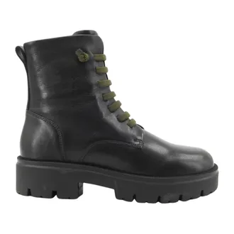 Geox Schoenen, Dames, Zwart, 39 EU, Leer, Lace-up Boots