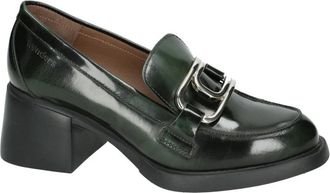 Wonders Regata Irati Loafer Pump - Dames - Pumps - Groen - 38 EU - Leer - Schoenen