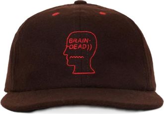 Brain Dead logohead six-panel baseball hat - men - Wool/Nylon - One Size - Red